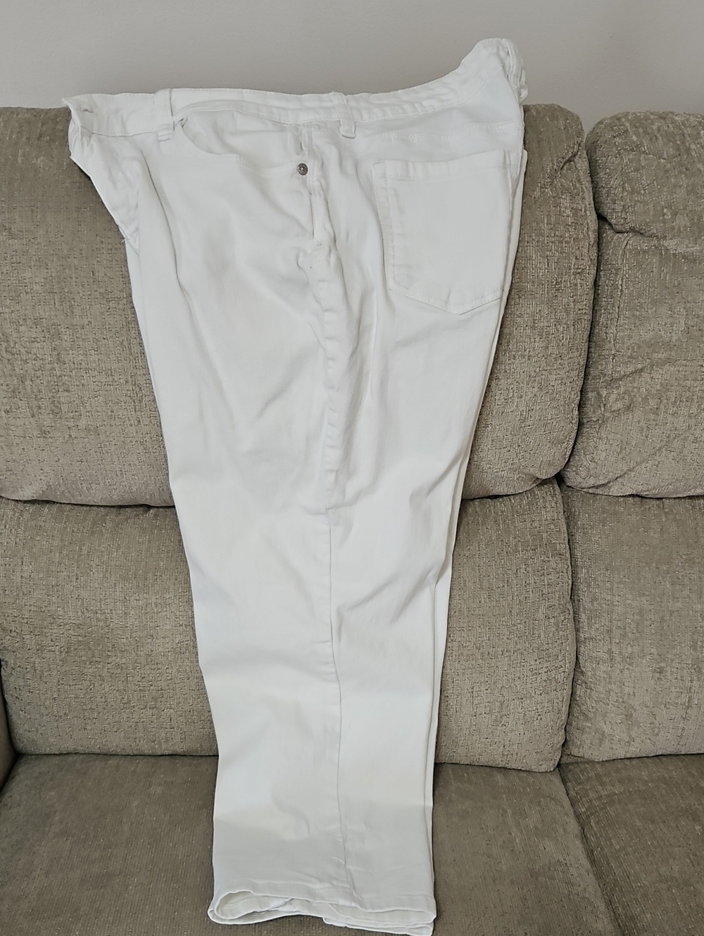 Style & Co. White Cropped Straight Jeans